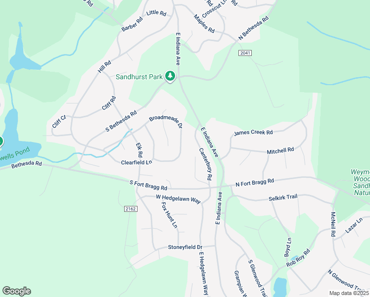 map of restaurants, bars, coffee shops, grocery stores, and more near 180 Broadmeade Drive in Southern Pines