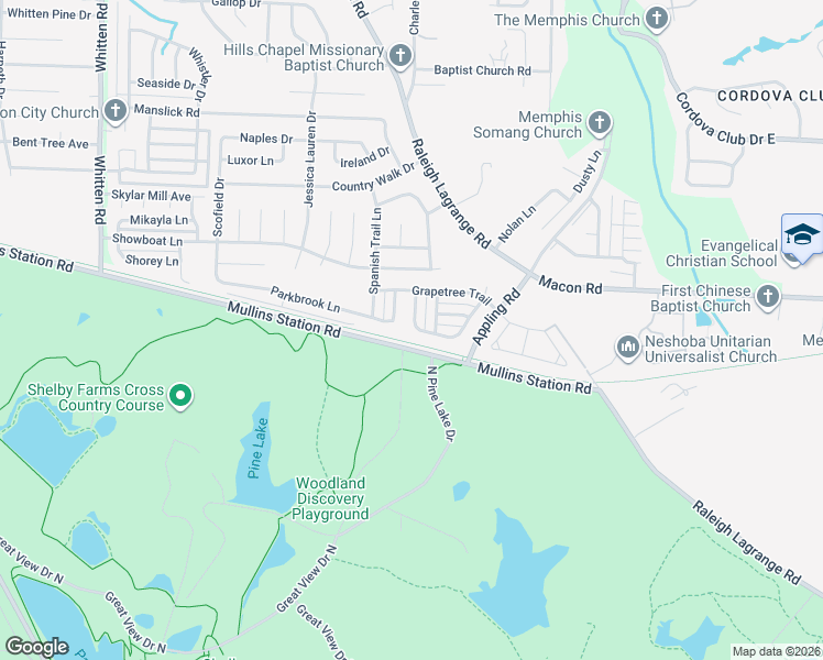 map of restaurants, bars, coffee shops, grocery stores, and more near 891 Carina Pass in Shelby County
