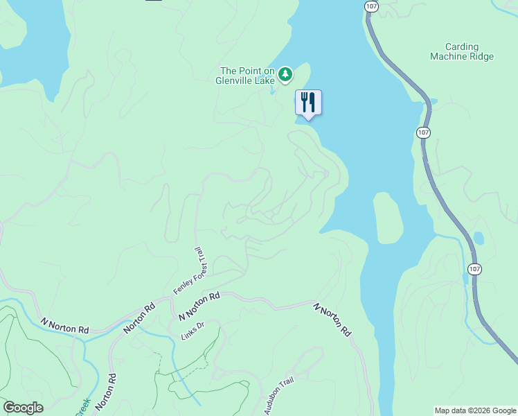 map of restaurants, bars, coffee shops, grocery stores, and more near 394 Rendezvous Ridge in Cashiers