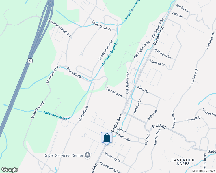 map of restaurants, bars, coffee shops, grocery stores, and more near 200 Lynnolen Lane in Chattanooga