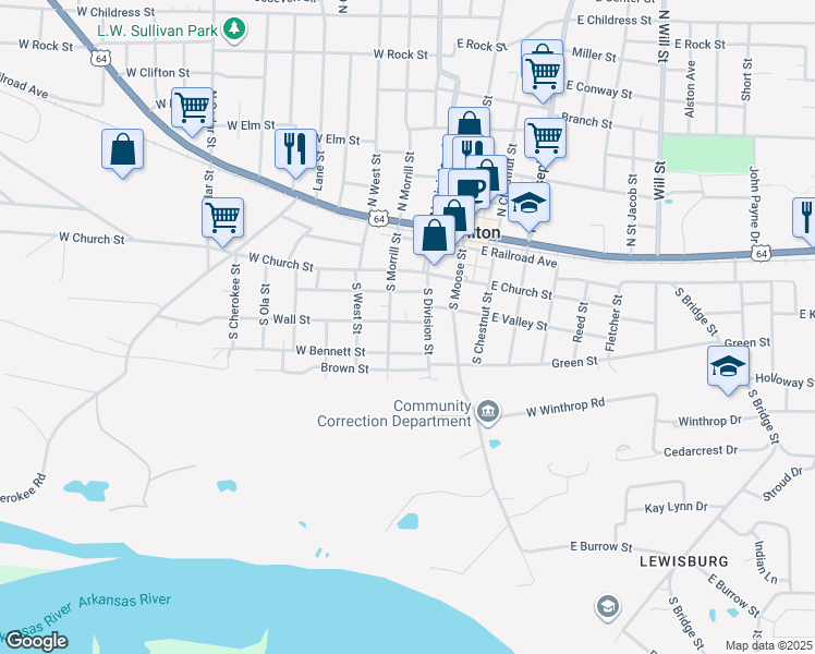 109 Wall Street, Morrilton AR Walk Score