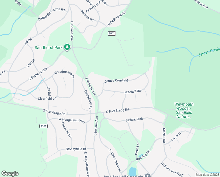 map of restaurants, bars, coffee shops, grocery stores, and more near 120 Mitchell Road in Southern Pines