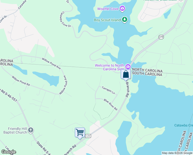 map of restaurants, bars, coffee shops, grocery stores, and more near 644 Crimson Clover Court in Clover