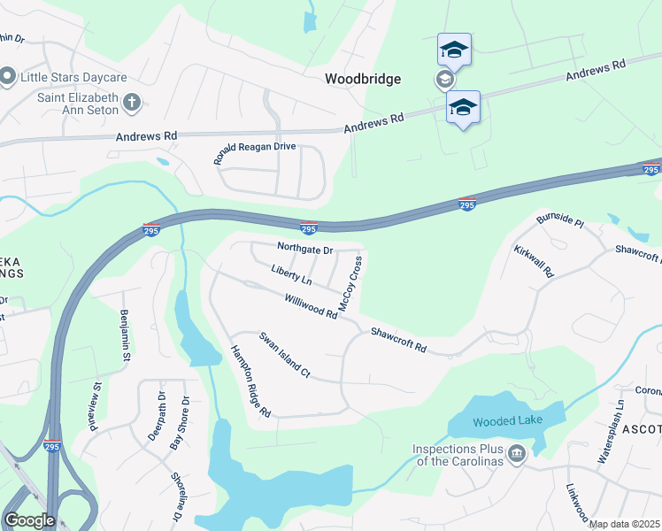 map of restaurants, bars, coffee shops, grocery stores, and more near 3313 Memorial Drive in Fayetteville