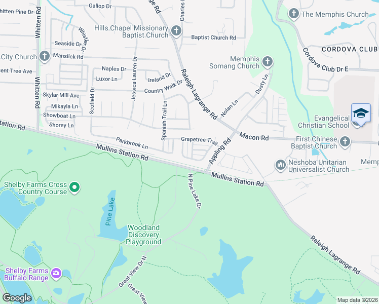 map of restaurants, bars, coffee shops, grocery stores, and more near 891 Carina Pass in Shelby County