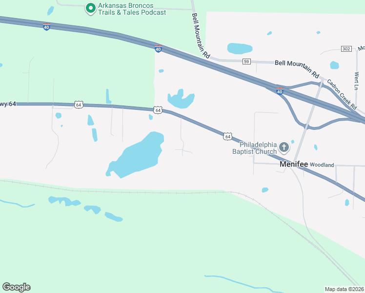 map of restaurants, bars, coffee shops, grocery stores, and more near 11 Donald Circle in Plumerville