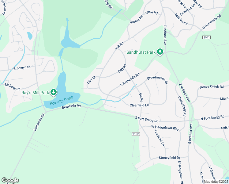 map of restaurants, bars, coffee shops, grocery stores, and more near 565 South Bethesda Road in Southern Pines
