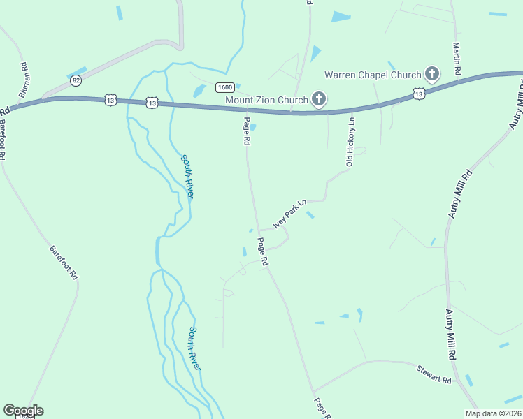 map of restaurants, bars, coffee shops, grocery stores, and more near 434 Page Road in Godwin