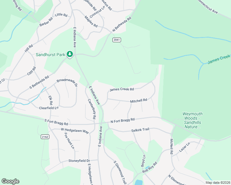 map of restaurants, bars, coffee shops, grocery stores, and more near 120 Mitchell Road in Southern Pines
