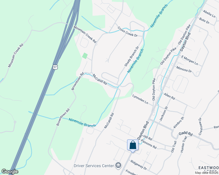 map of restaurants, bars, coffee shops, grocery stores, and more near 5311 McCahill Road in Chattanooga