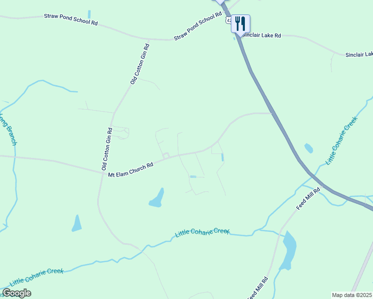 map of restaurants, bars, coffee shops, grocery stores, and more near 488 Mount Elam Church Road in Roseboro