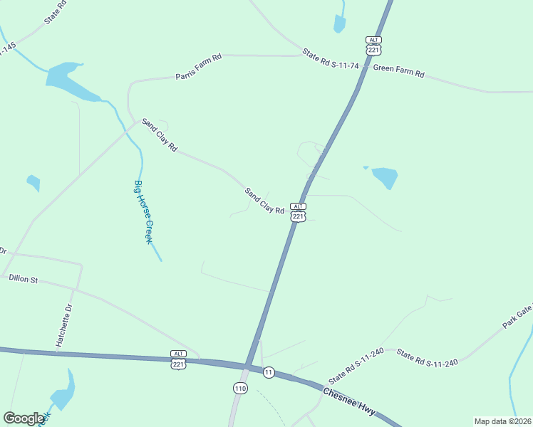 map of restaurants, bars, coffee shops, grocery stores, and more near 549 Sand Clay Road in Chesnee