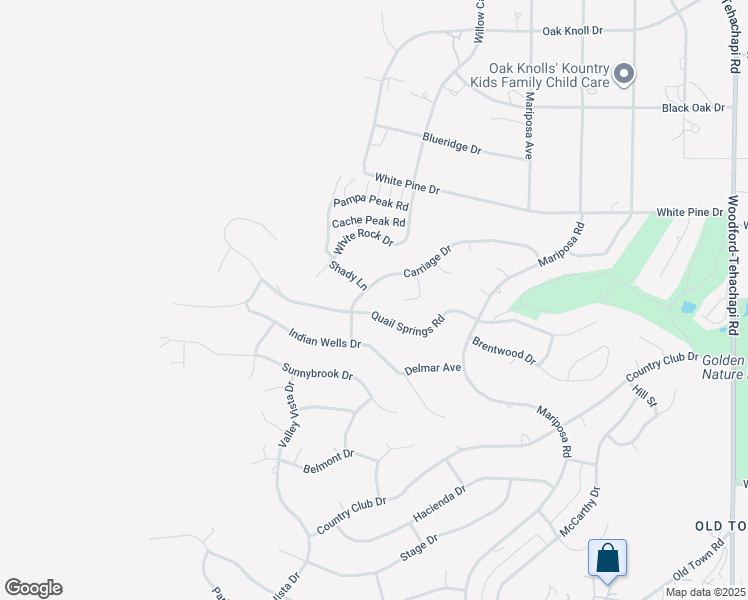map of restaurants, bars, coffee shops, grocery stores, and more near 21412 Carriage Drive in Tehachapi