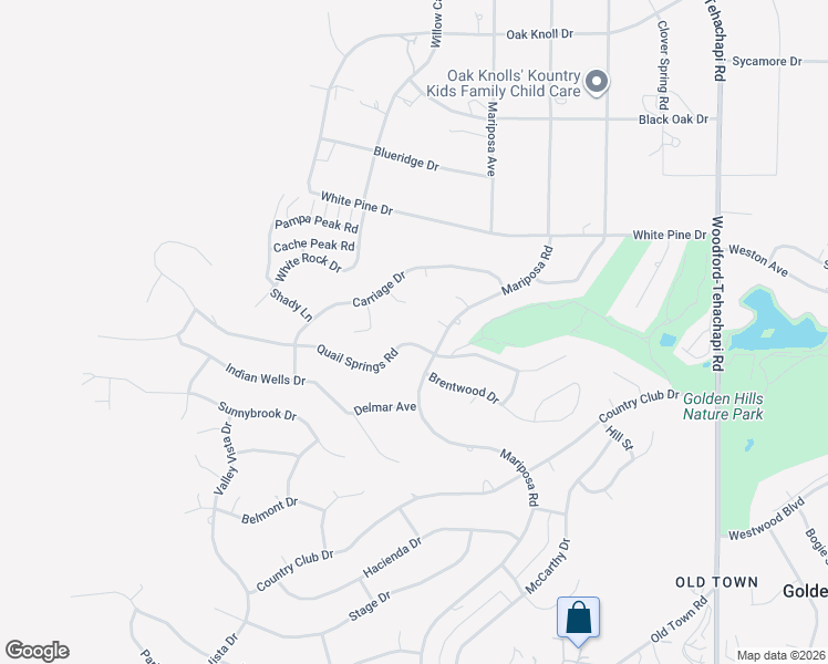 map of restaurants, bars, coffee shops, grocery stores, and more near 21108 Hillcrest Court in Tehachapi