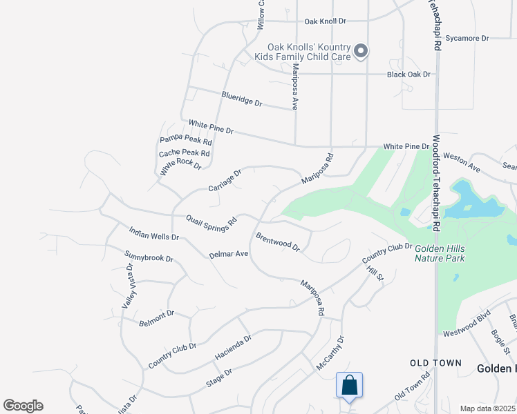 map of restaurants, bars, coffee shops, grocery stores, and more near 21104 Hillcrest Court in Tehachapi