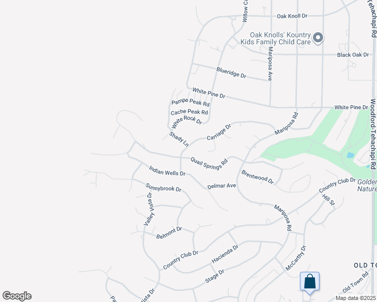 map of restaurants, bars, coffee shops, grocery stores, and more near 21412 Carriage Drive in Tehachapi