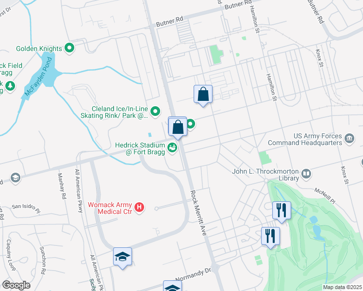 map of restaurants, bars, coffee shops, grocery stores, and more near 261 Reilly Road in Fort Bragg