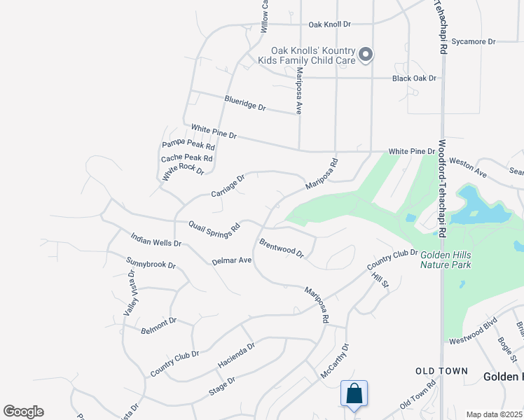 map of restaurants, bars, coffee shops, grocery stores, and more near 21104 Hillcrest Court in Tehachapi