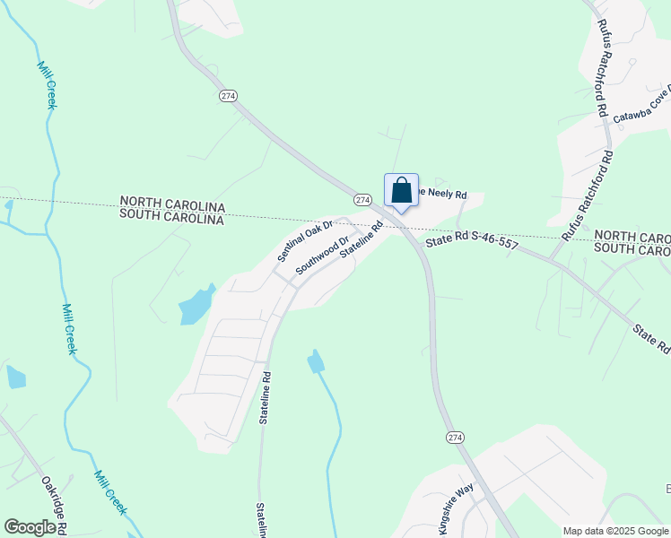 map of restaurants, bars, coffee shops, grocery stores, and more near 1212 Stateline Road in Clover