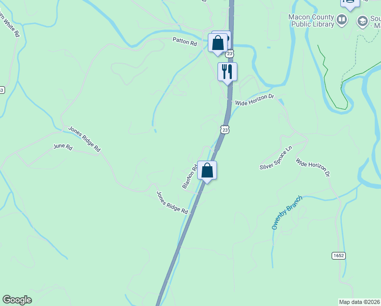 map of restaurants, bars, coffee shops, grocery stores, and more near 98 Gribble Road in Franklin