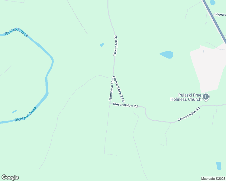 map of restaurants, bars, coffee shops, grocery stores, and more near 10 Thompson Road in Pulaski