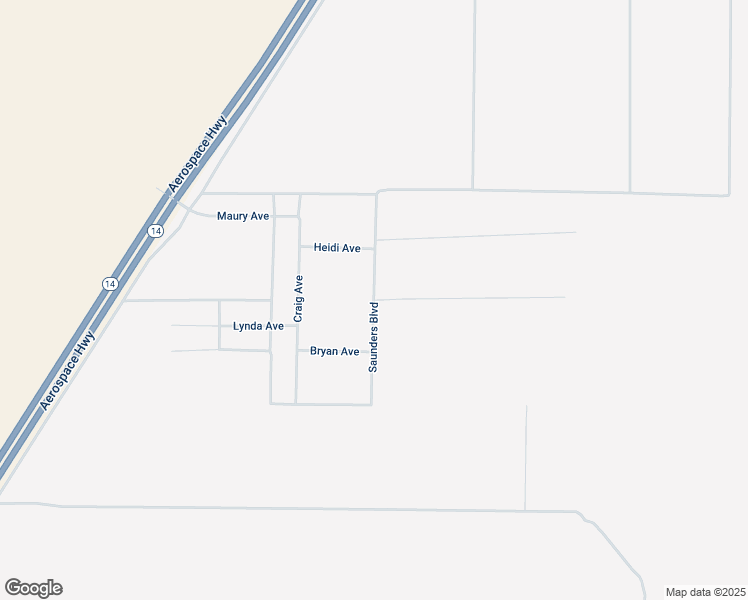 map of restaurants, bars, coffee shops, grocery stores, and more near Saunders Boulevard in California City