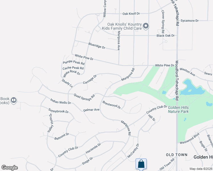map of restaurants, bars, coffee shops, grocery stores, and more near 21108 Hillcrest Court in Tehachapi