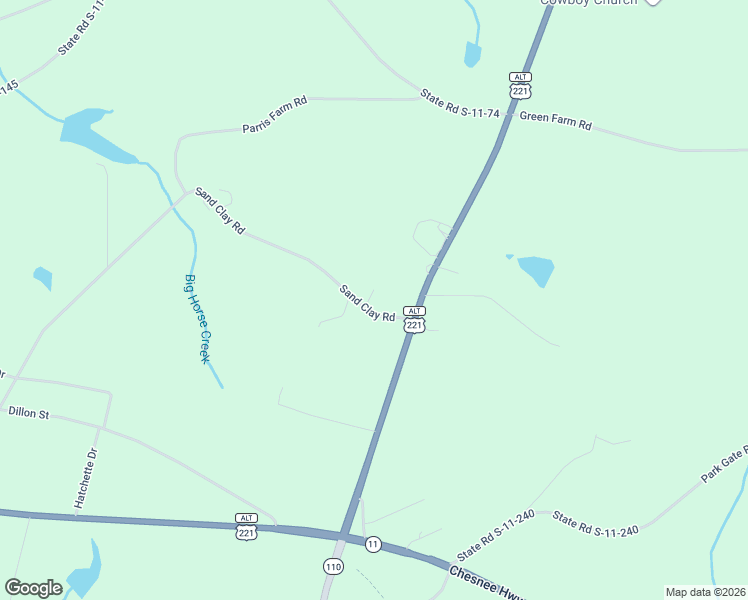 map of restaurants, bars, coffee shops, grocery stores, and more near 549 Sand Clay Road in Chesnee