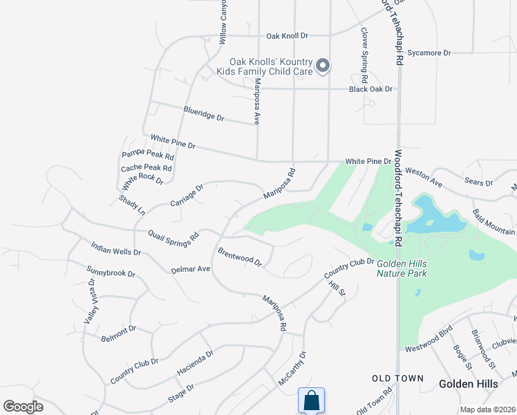 map of restaurants, bars, coffee shops, grocery stores, and more near 22824 Mariposa Road in Tehachapi