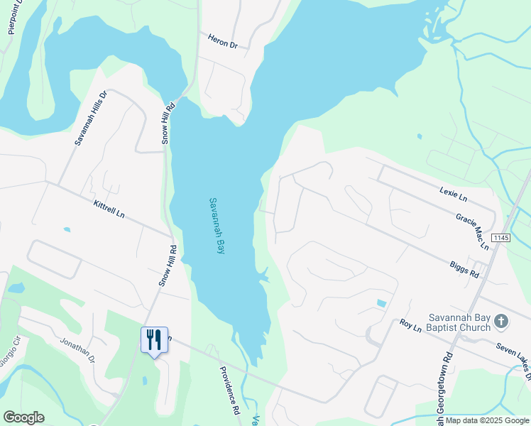 map of restaurants, bars, coffee shops, grocery stores, and more near 8251 Georgetown Bay Drive in Ooltewah