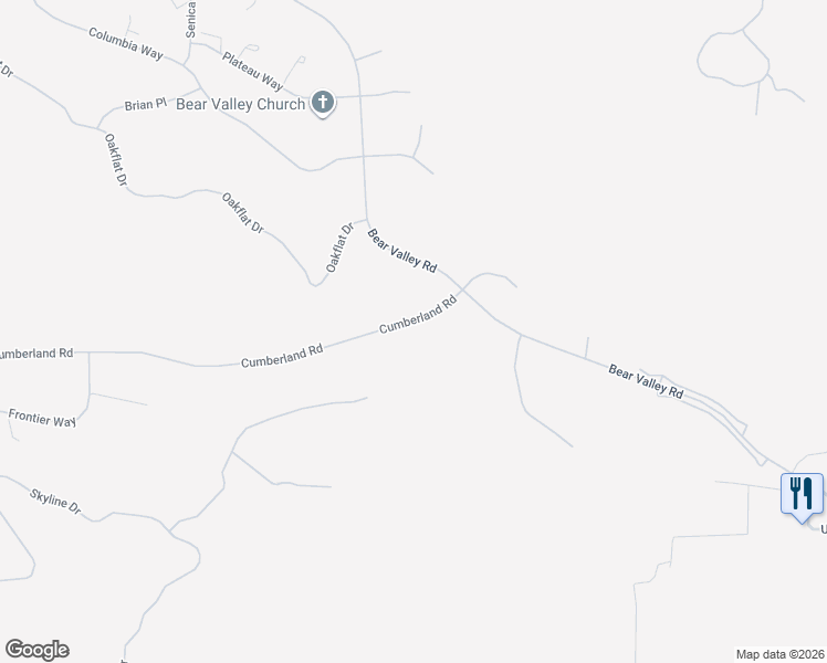 map of restaurants, bars, coffee shops, grocery stores, and more near 25980 Cumberland Road in Tehachapi