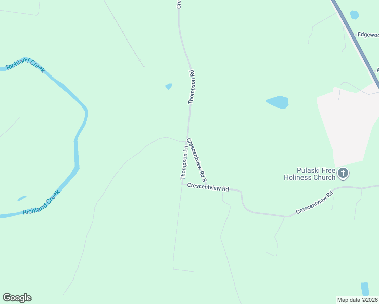 map of restaurants, bars, coffee shops, grocery stores, and more near 10 Thompson Road in Pulaski