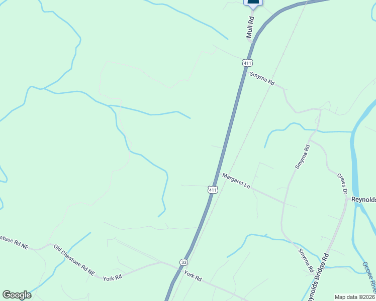 map of restaurants, bars, coffee shops, grocery stores, and more near 4771 U.S. 411 in Cleveland