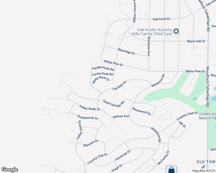 map of restaurants, bars, coffee shops, grocery stores, and more near 21317 Carriage Drive in Tehachapi