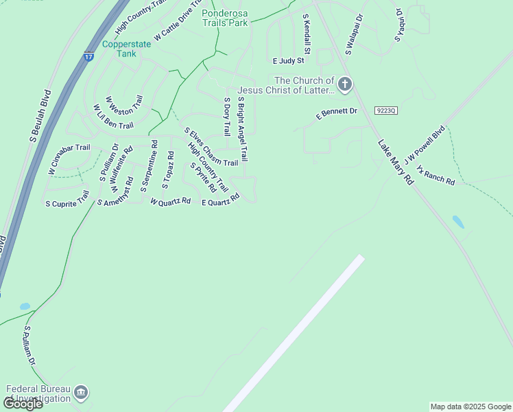 map of restaurants, bars, coffee shops, grocery stores, and more near 5044 South Opal Road in Flagstaff