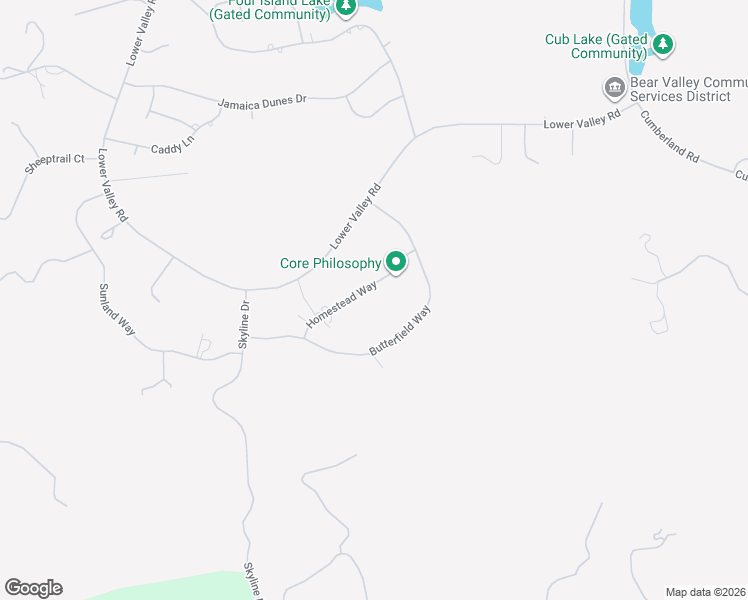 map of restaurants, bars, coffee shops, grocery stores, and more near 23070 Homestead Way in Bear Valley Springs