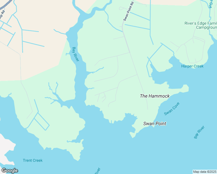 map of restaurants, bars, coffee shops, grocery stores, and more near 168 Longview Road in Bayboro