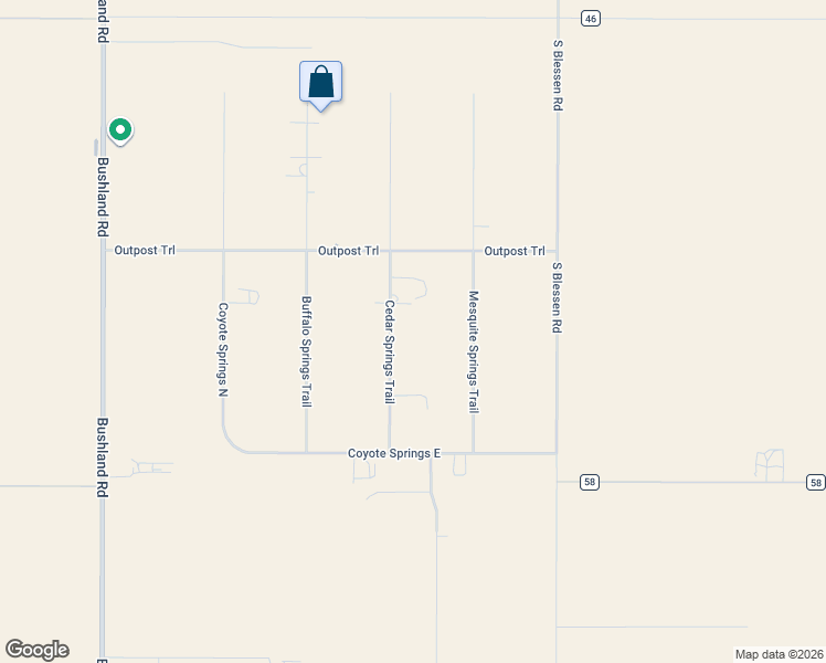 map of restaurants, bars, coffee shops, grocery stores, and more near 5451 Cedar Springs Trail in Amarillo