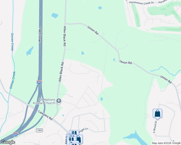 map of restaurants, bars, coffee shops, grocery stores, and more near 6032 McGregor Drive in Charlotte