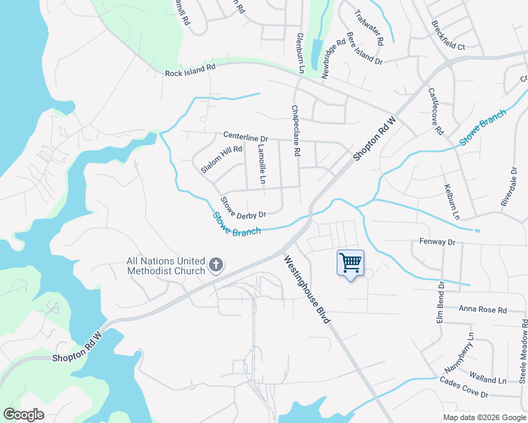 map of restaurants, bars, coffee shops, grocery stores, and more near 5009 Rim Rock Court in Charlotte
