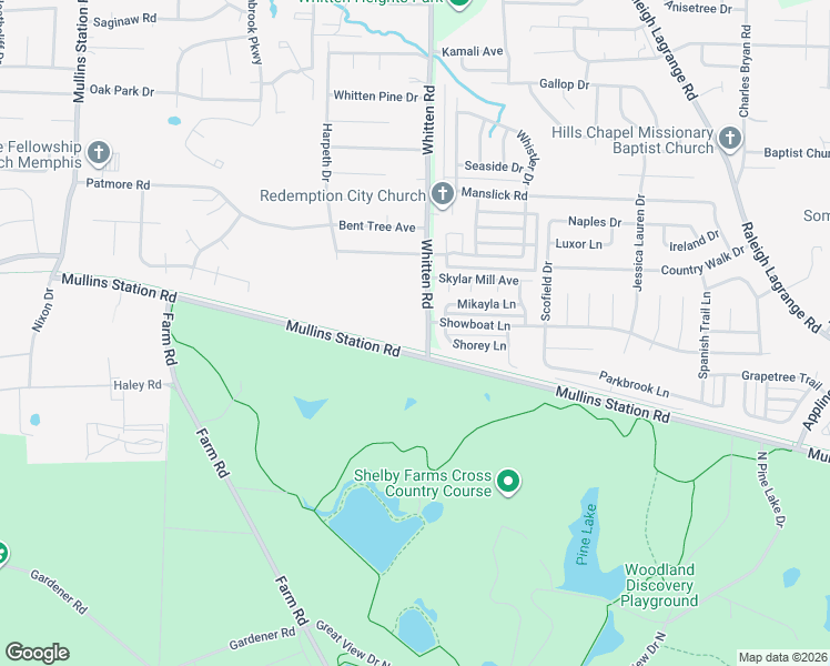 map of restaurants, bars, coffee shops, grocery stores, and more near 1009 Whitten Road in Memphis