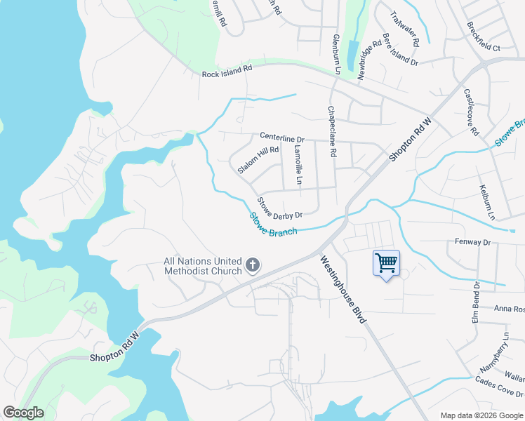 map of restaurants, bars, coffee shops, grocery stores, and more near 5236 Stowe Derby Drive in Charlotte