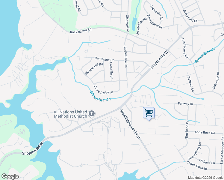 map of restaurants, bars, coffee shops, grocery stores, and more near 5009 Rim Rock Court in Charlotte