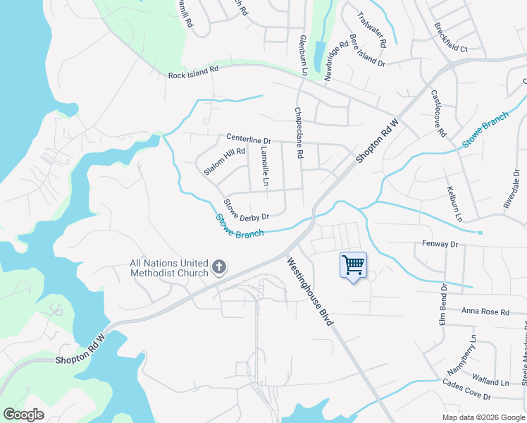 map of restaurants, bars, coffee shops, grocery stores, and more near 5009 Rim Rock Court in Charlotte