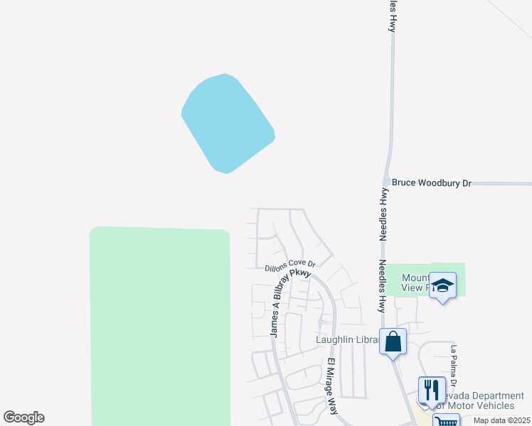 map of restaurants, bars, coffee shops, grocery stores, and more near 2335 Brookings Harbor Drive in Laughlin