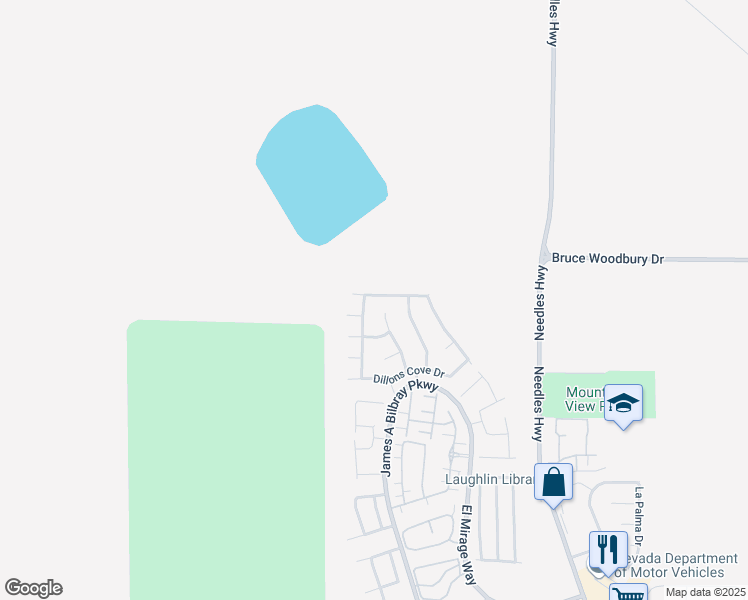 map of restaurants, bars, coffee shops, grocery stores, and more near 2335 Brookings Harbor Drive in Laughlin