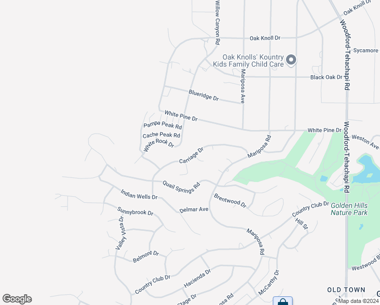 map of restaurants, bars, coffee shops, grocery stores, and more near 21221 Carriage Drive in Tehachapi