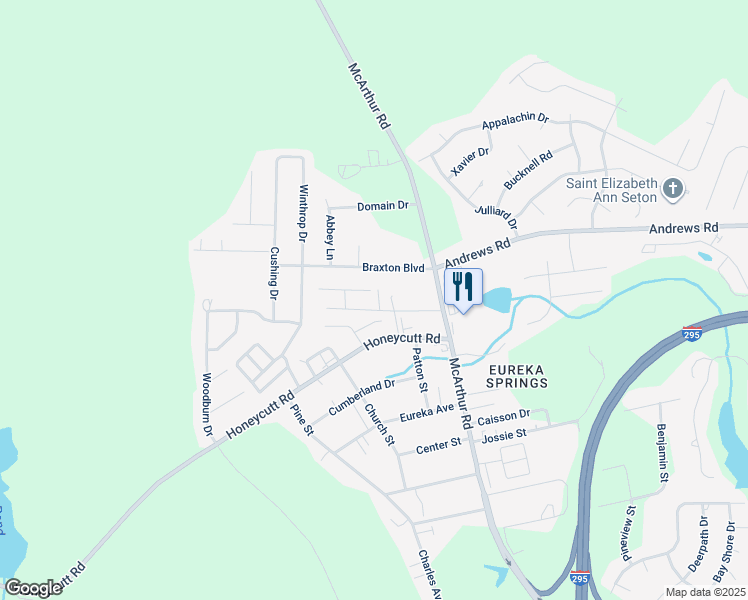 map of restaurants, bars, coffee shops, grocery stores, and more near 1700-1798 Nova Glen Drive in Fayetteville
