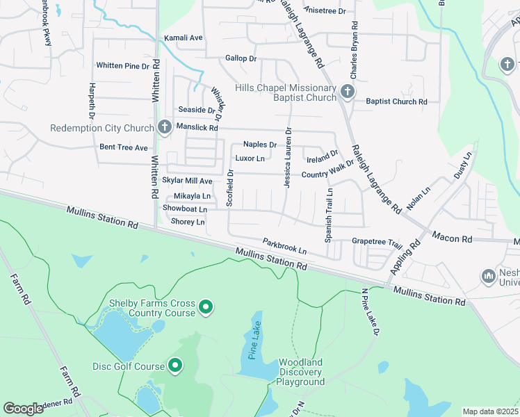 map of restaurants, bars, coffee shops, grocery stores, and more near 992 Show Boat Cove in Shelby County