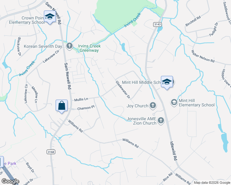 map of restaurants, bars, coffee shops, grocery stores, and more near 11207 Harmony Court in Matthews